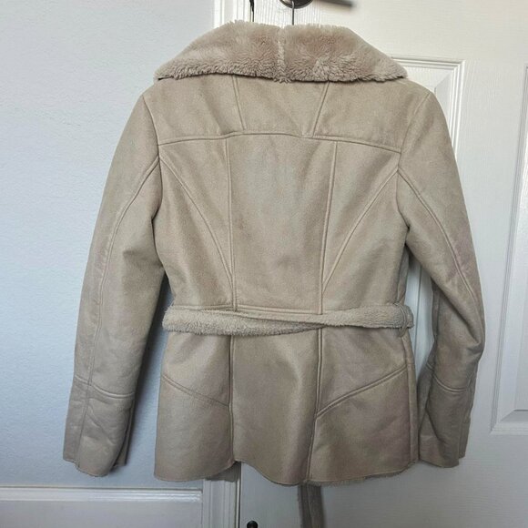 Guess Faux Suede jacket Size S with faux fur/shearling - Picture 2 of 4